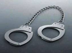 Double locking mechanism (double bladed handcuff)